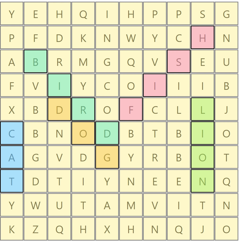 Chinese Vocabulary Reading Word Search